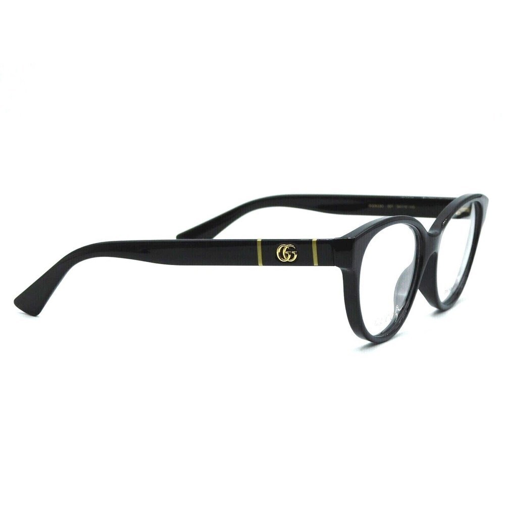 Gucci Cat Eye Eyeglasses GG0633o-001 Shiny Black Frame Transparent Lenses - Picture 4 of 6